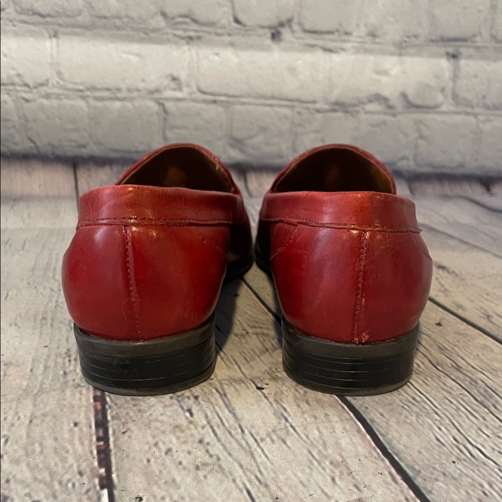 Naturalizer Red Leather Tassel Loafers size 6.5 - Picture 4 of 9